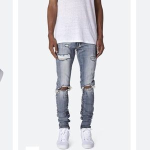 Men’s distressed jean MNML M1 stretch denim sz 33